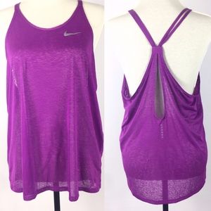 Nike Womens Dri Fit Cool Breeze Strappy Run Tank L